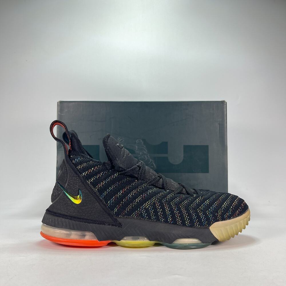 Nike LeBron 16 GS I Promise Black Basketball Shoes AQ2465-004 Youth Size 6.5Y